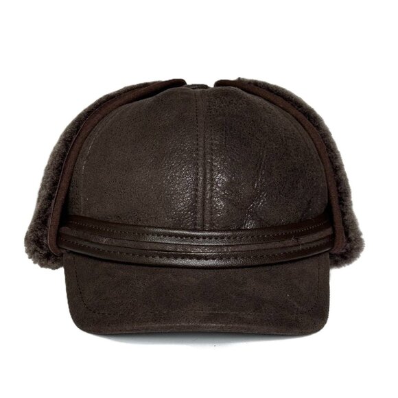 Lukkizara's Real Shearling Sheepskin Leather Trapper Hat | Aviator Hat - Picture 1 of 8